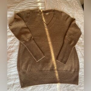 Jcrew Camel Italian Cashmere V Neck Sweater Small